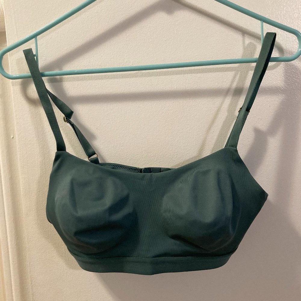The Eco Straight Up Bralette: Harbor Green - S